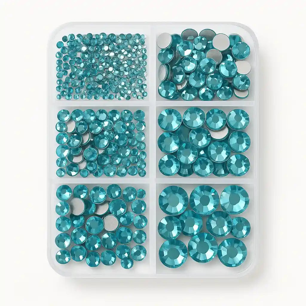 Non-Hotfix Größen-Mischbox (1.000 Stück) | Farbe wählbar