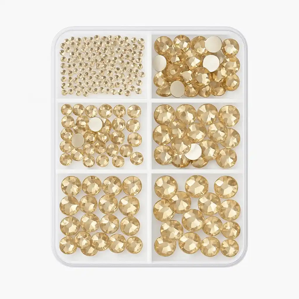 Non-Hotfix Größen-Mischbox (1.000 Stück) | Farbe wählbar