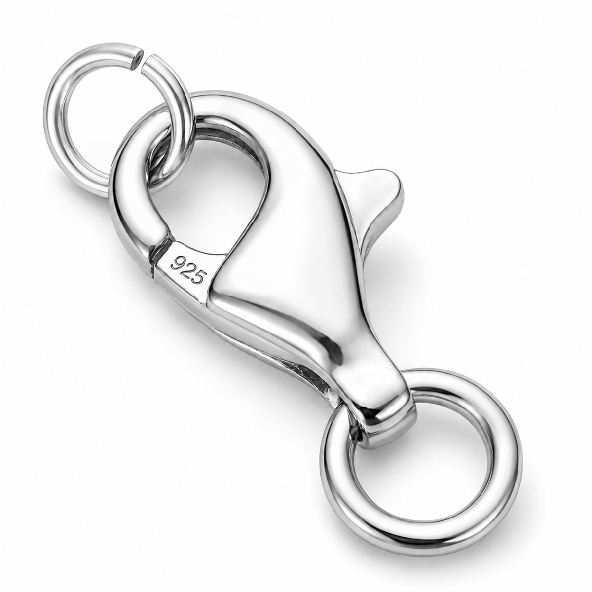 Silberner Mini Karabiner aus 925er Sterling Silber