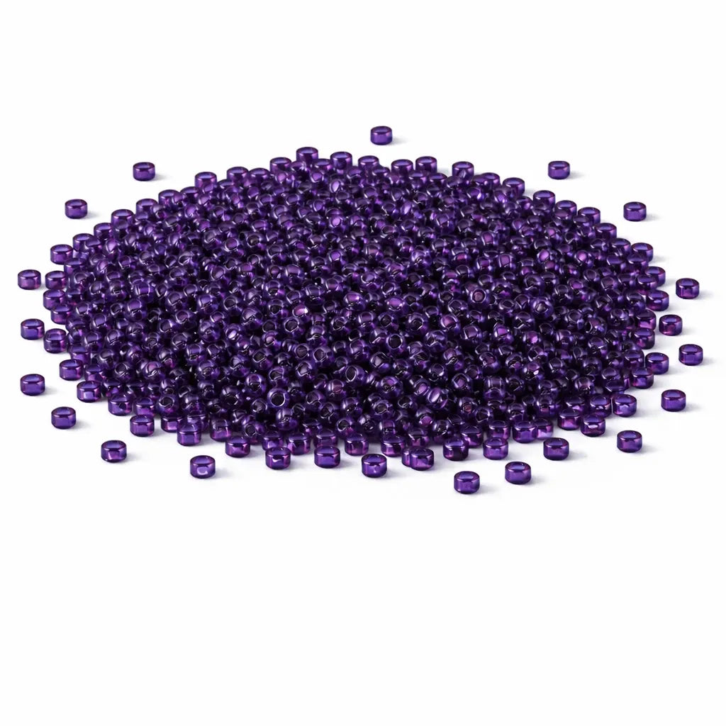 Rocailles Dunkellila Transparent