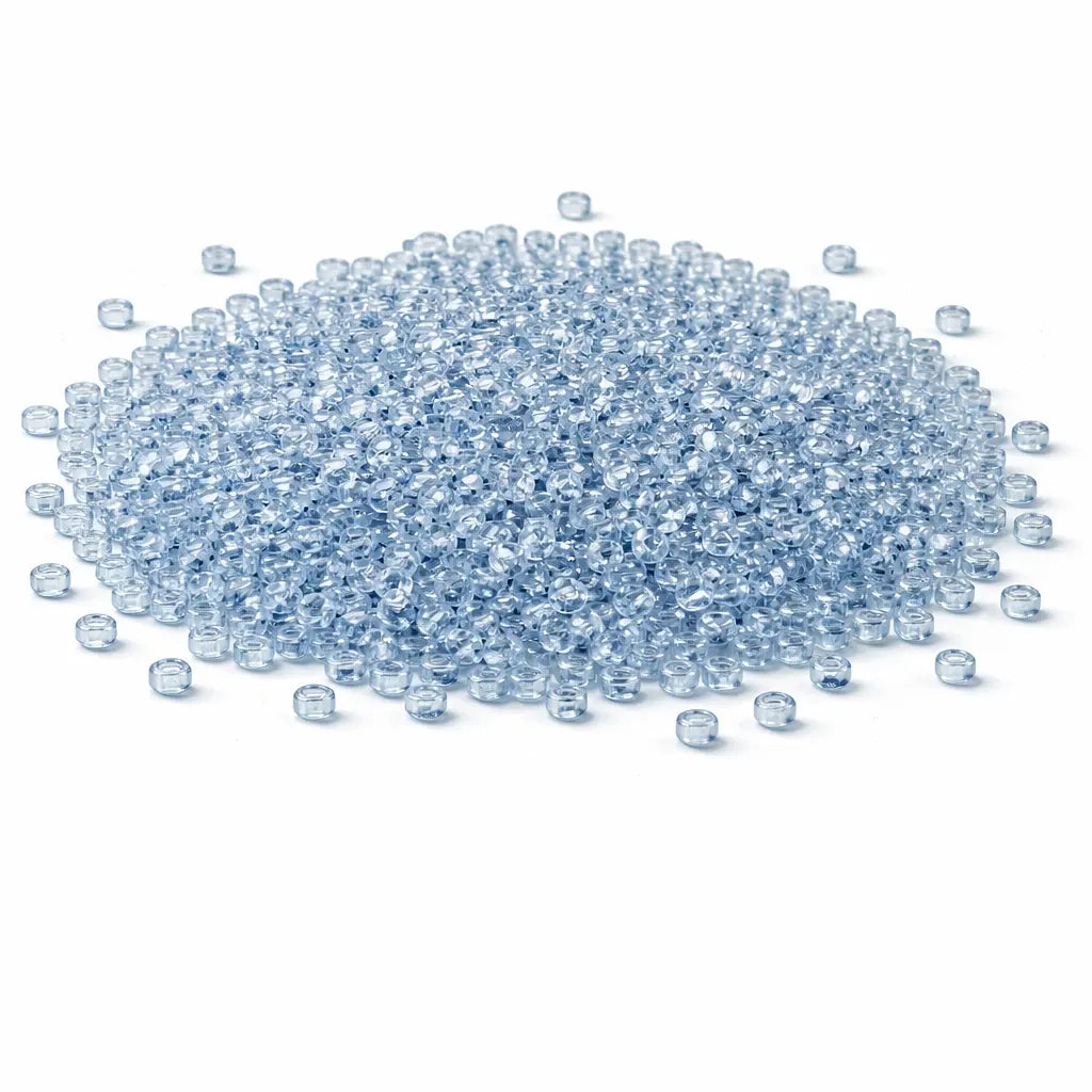 Rocailles Eisblau Transparent