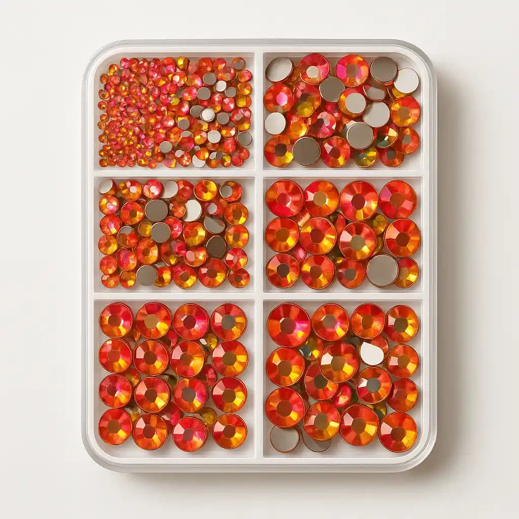 Non-Hotfix Größen-Mischbox (1.000 Stück) | Farbe wählbar