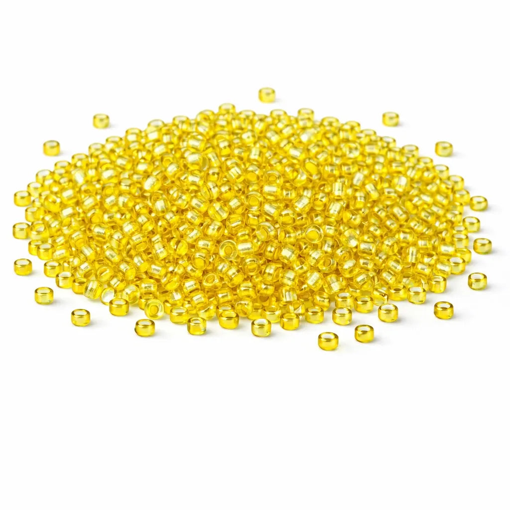 Rocailles Gelb Silbereinzug