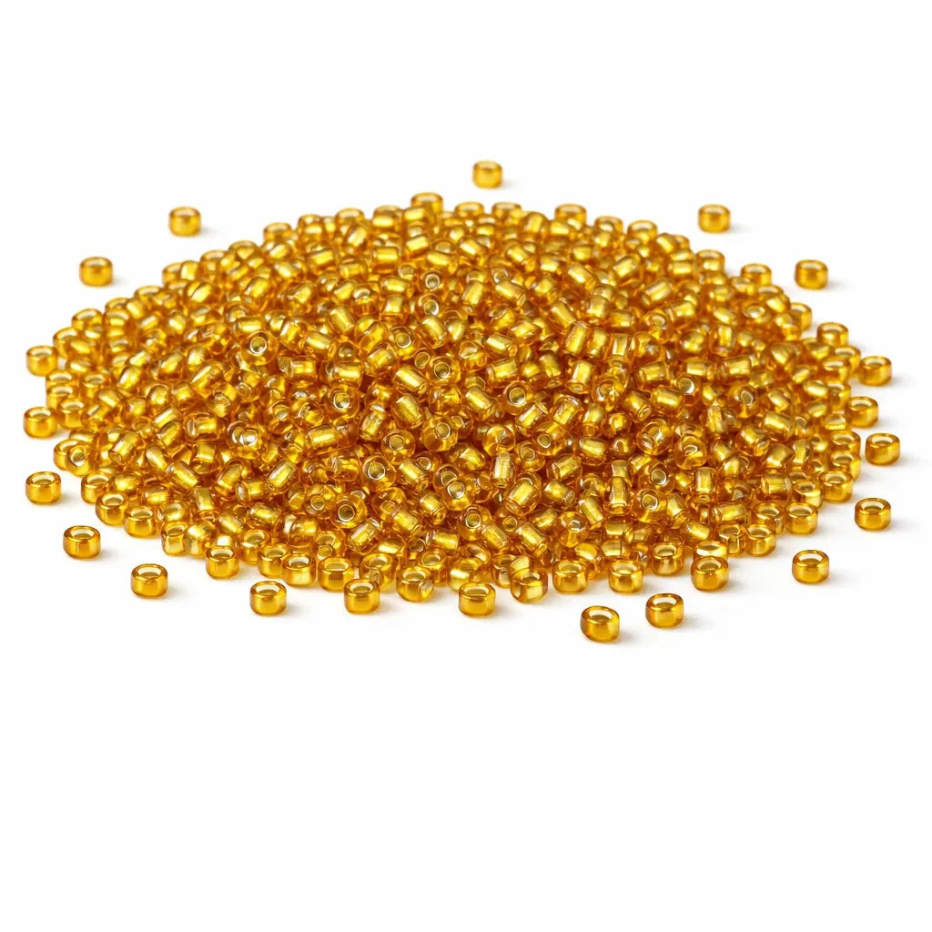 Rocailles Goldgelb Silbereinzug