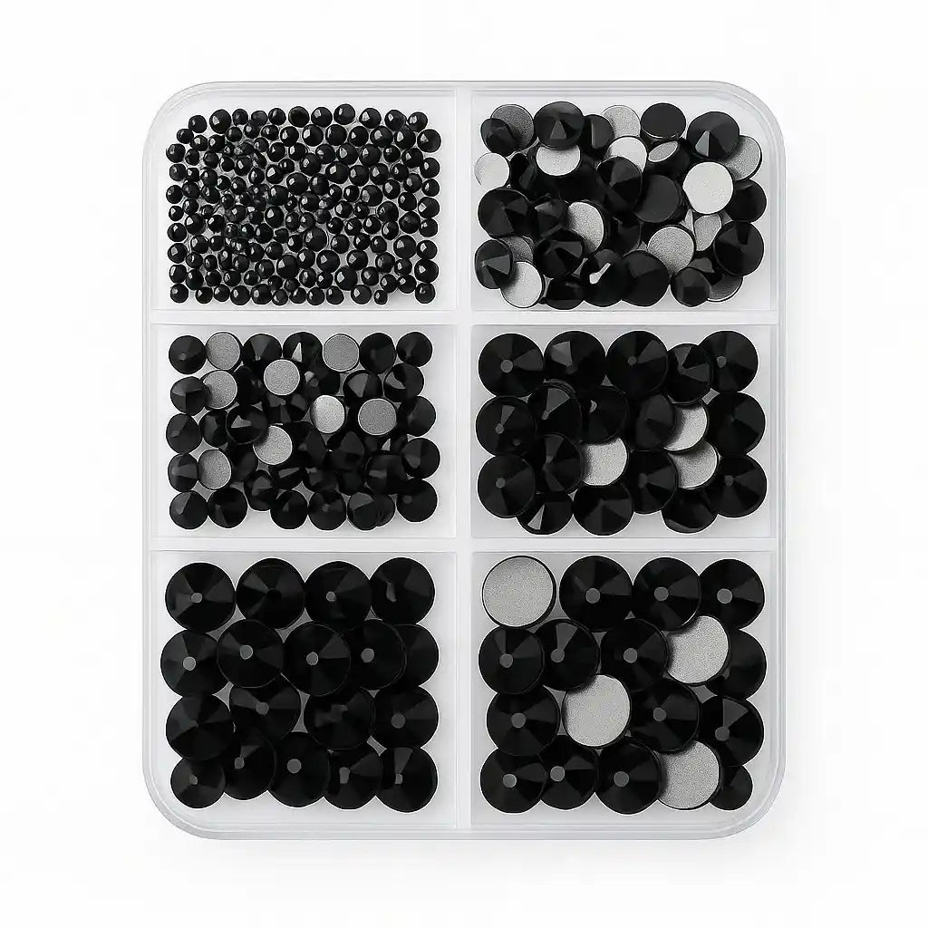 Non-Hotfix Größen-Mischbox (1.000 Stück) | Farbe wählbar