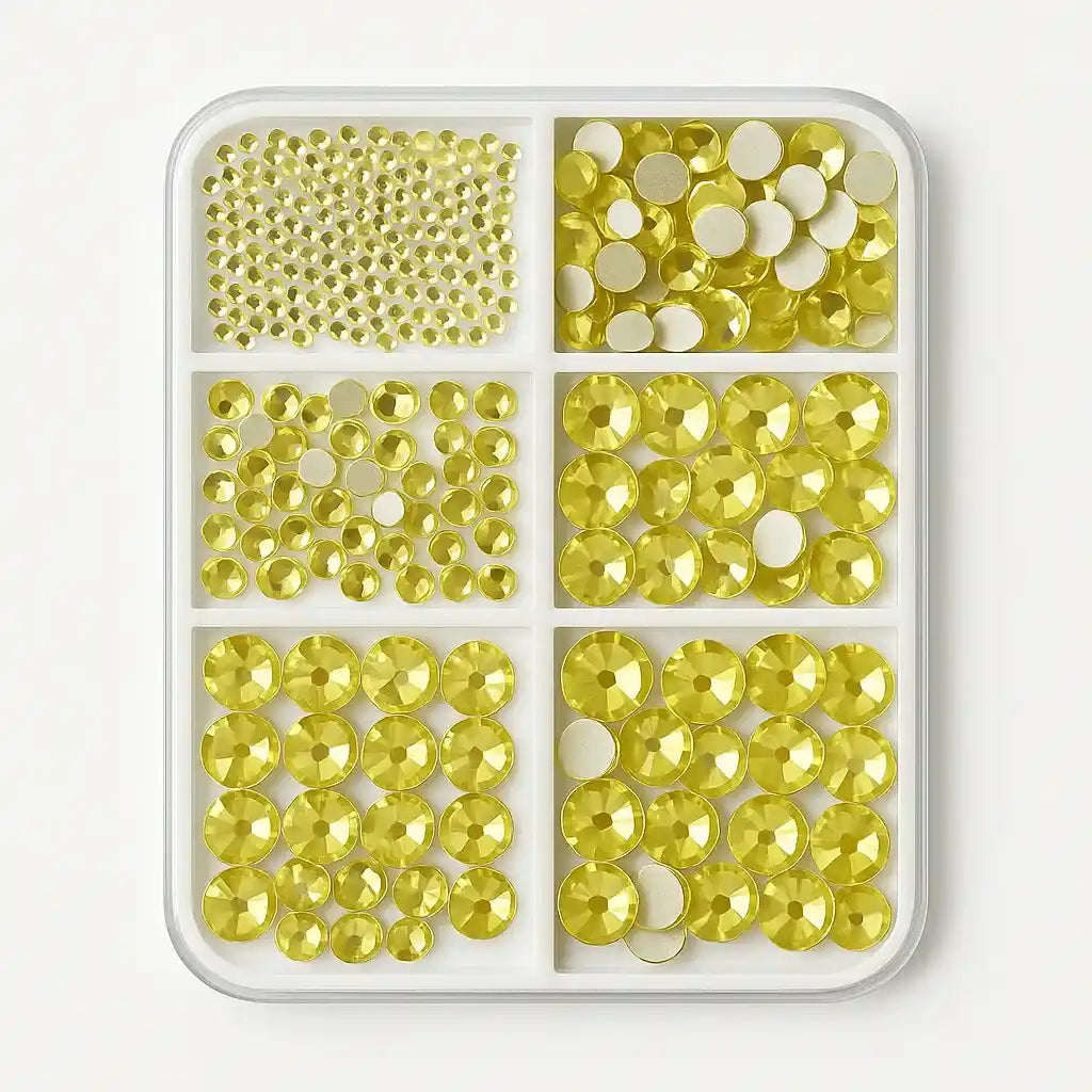 Non-Hotfix Größen-Mischbox (1.000 Stück) | Farbe wählbar