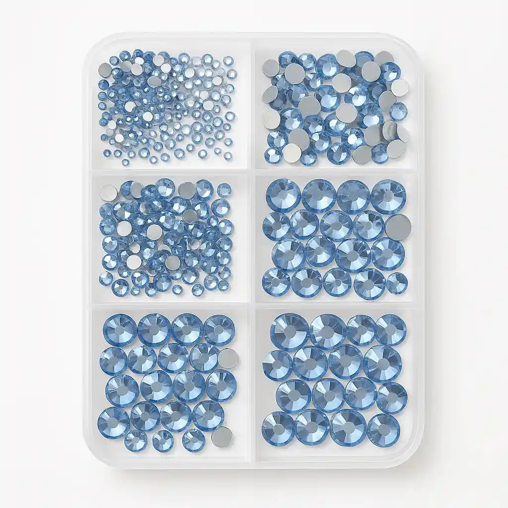 Non-Hotfix Größen-Mischbox (1.000 Stück) | Farbe wählbar