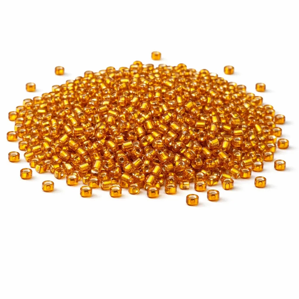 Rocailles Orange Silbereinzug