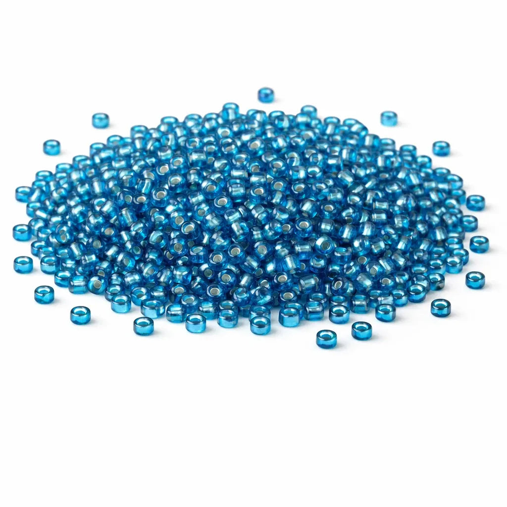 Rocailles Ozeanblau Silbereinzug