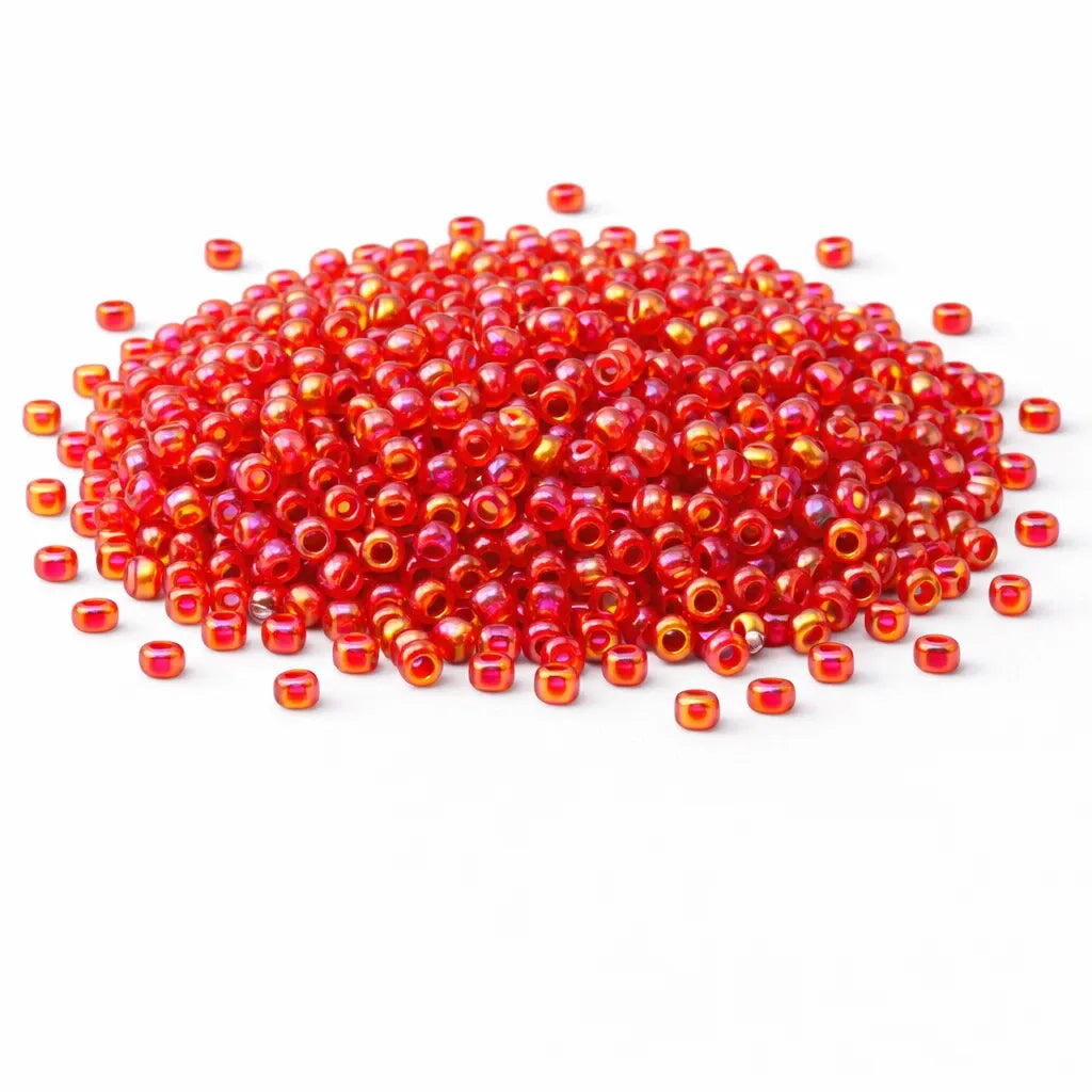 Rocailles Rot Rainbow