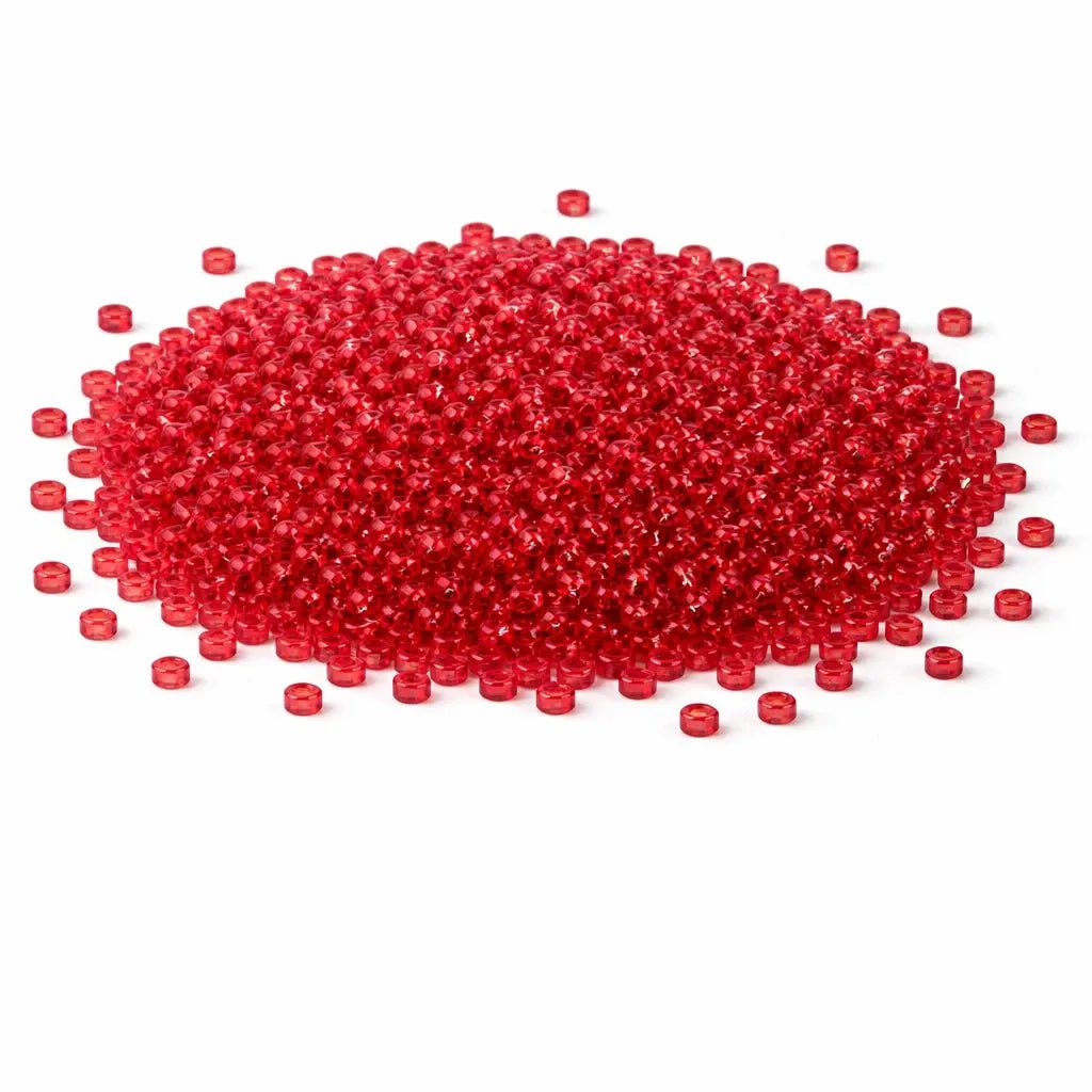 Rocailles Rot Transparent