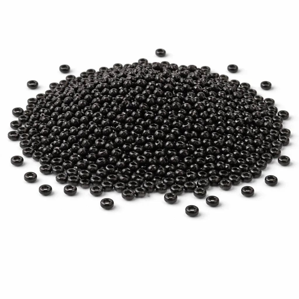 Rocailles Schwarz Opak