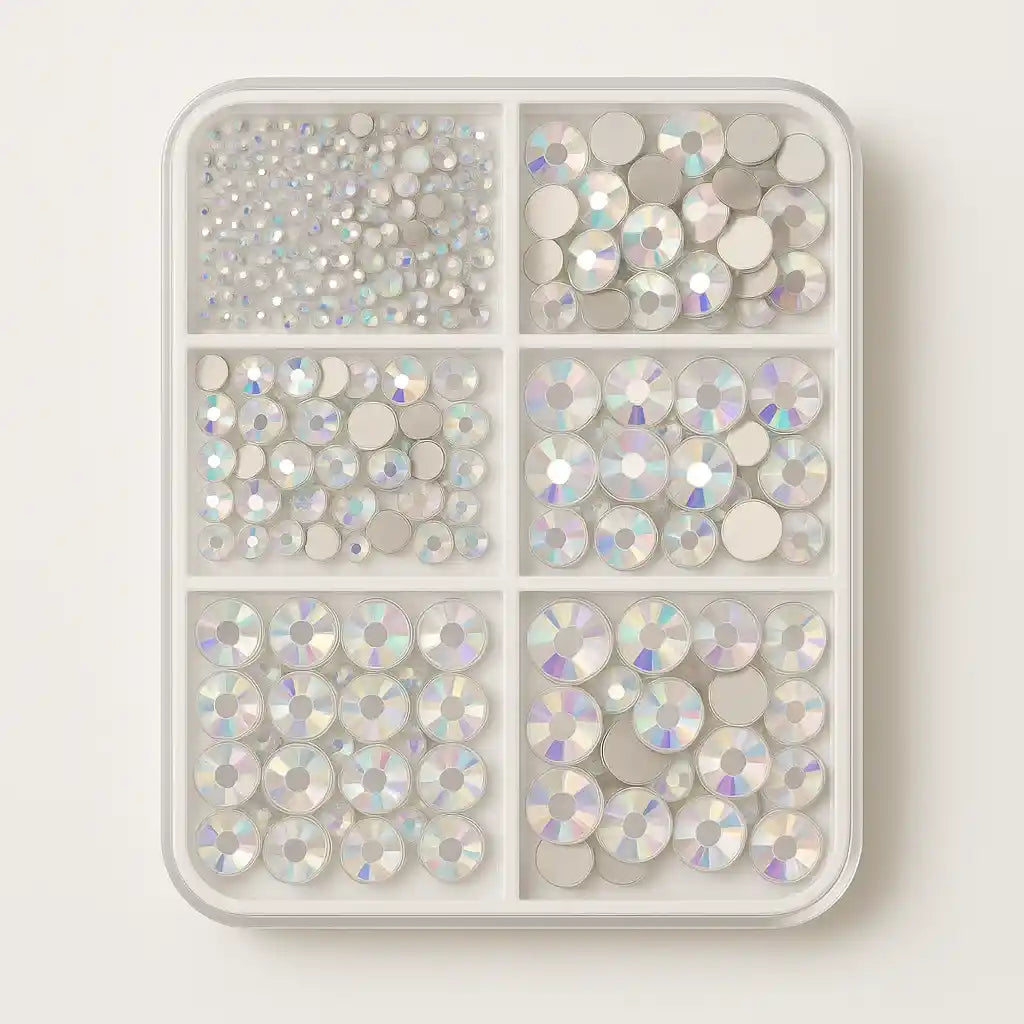 Non-Hotfix Größen-Mischbox (1.000 Stück) | Farbe wählbar