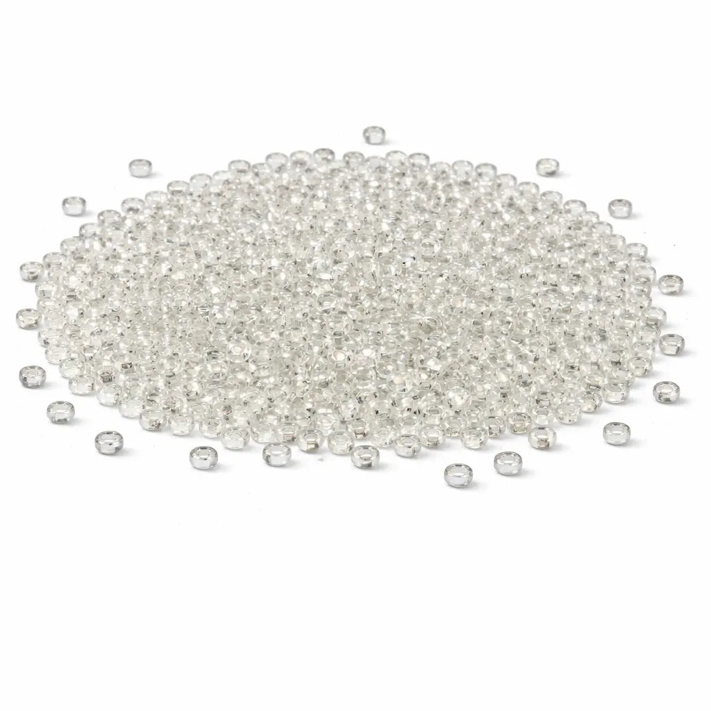 Rocailles Weiß Transparent