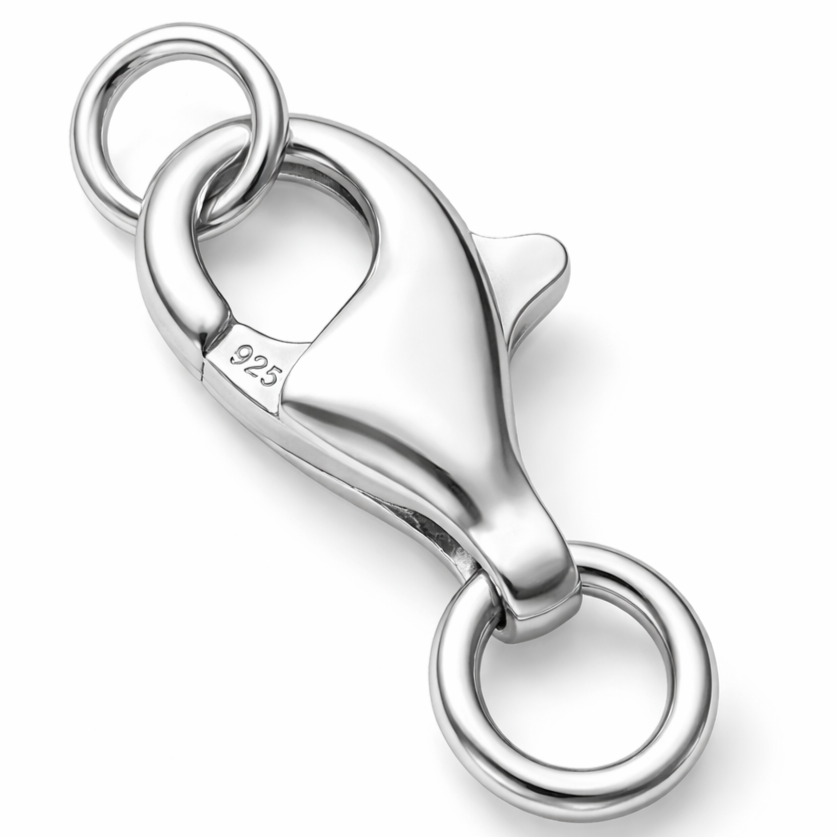 Silberner Mini Karabiner aus 925er Sterling Silber